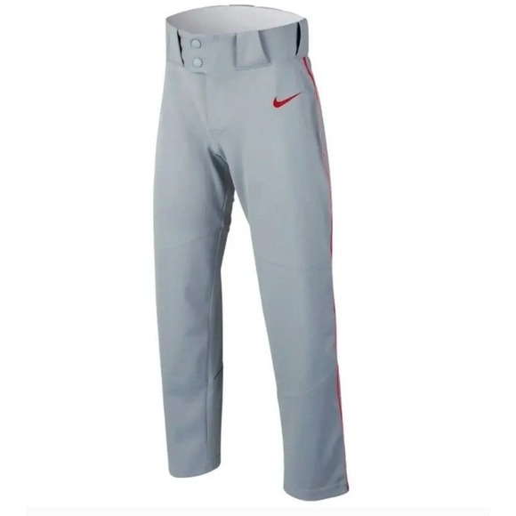 Nike Other - NIKE NWT Boys Medium Vapor Select Baseball Pants BQ6443-056 Gray Red Stripe NEW